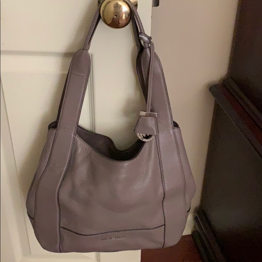 Authentic Michael Kors leather gray shoulder bag